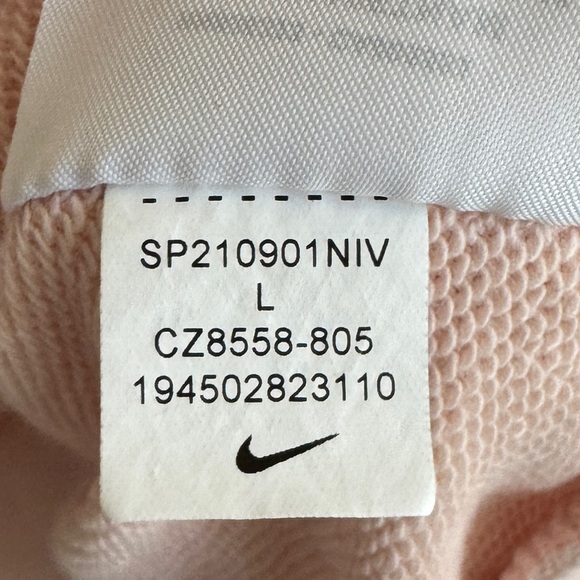 Nike Sportswear Femme Women's Crewneck Sweatshirt Top, Blush Pink, Size L - Picture 8 of 9